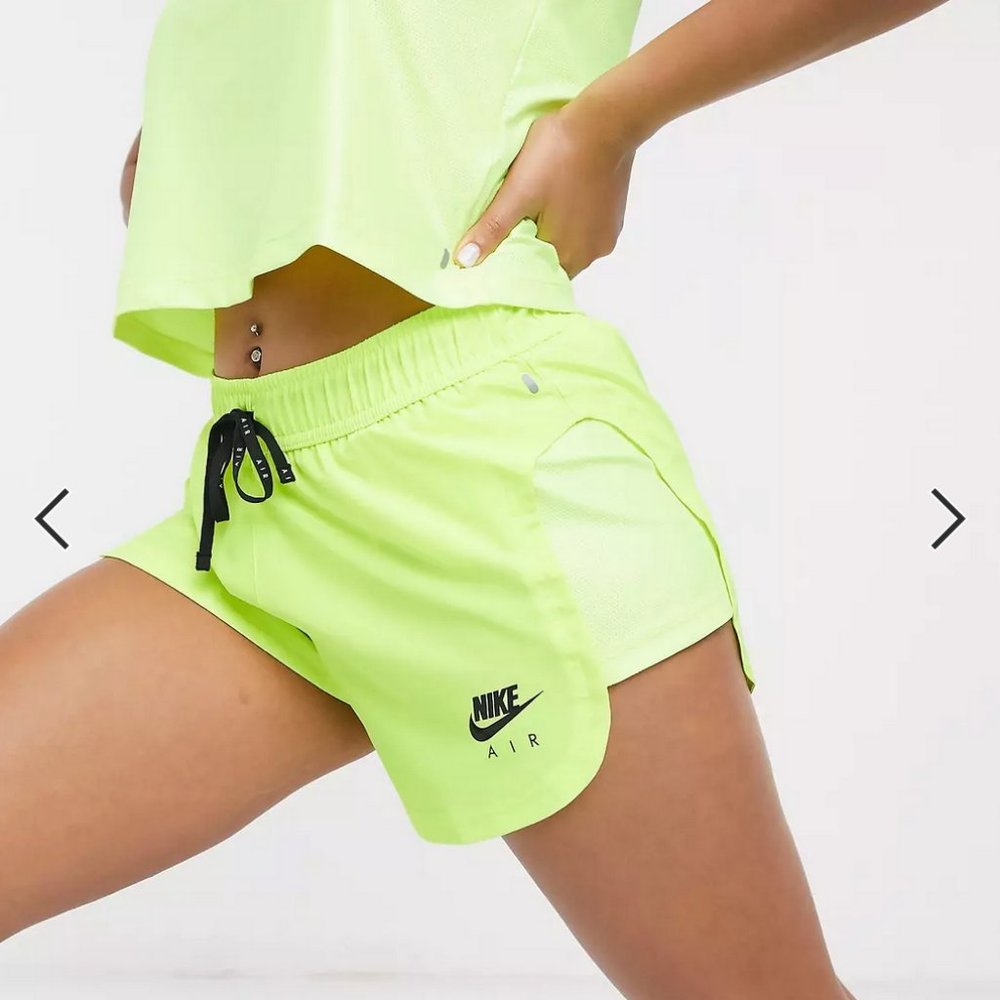 Nike Air Running logo shorts in green